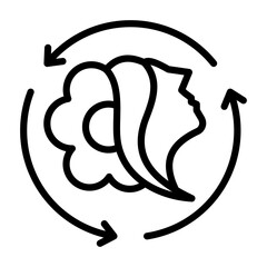 Skincare Routine Icon - Black Outline