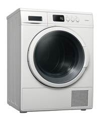 Sensor-equipped dryer for efficient drying in a charming cottage setting.