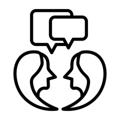 Skincare Consultation Icon - Black Outline