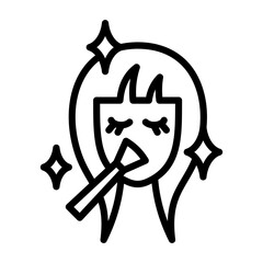 Beauty Regimen Icon - Black Outline
