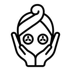 Pampering Icon - Black Outline