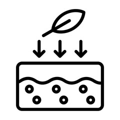 Skin Nourishment Icon - Black Outline