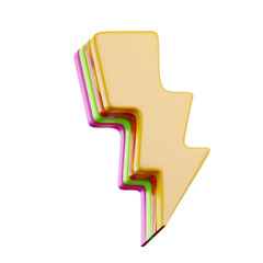 3D Illustration Lightning