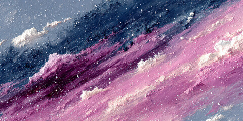Abstract Diagonal Paint Strokes Pink Blue White Snow Sparkle Galaxy Texture