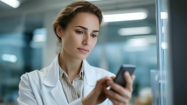 female technician scanning temperature sensitive vaccines in smart fridge soft beep compliance with cold chain three quarter wide angle cinematic color correction gentle