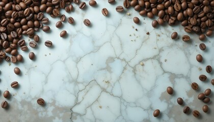 Roasted Coffee Beans Background with Rich Brown Texture and Aromatic Warm Tone Design