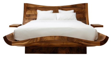 PNG Contemporary bed furniture cushion bedroom.