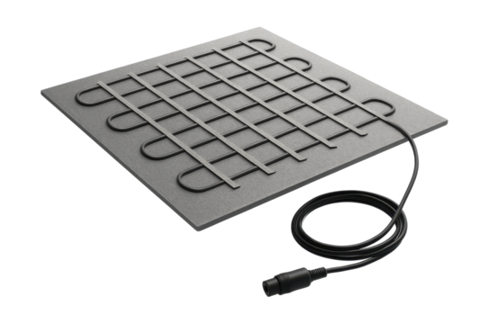 A waterproof electric underfloor heating system for home bathrooms, featuring moisture