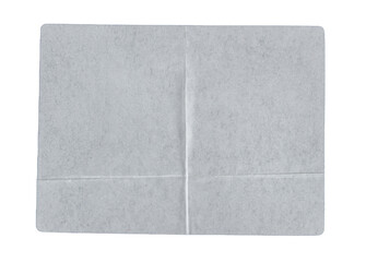 White adhesive glued paper sticker label with transparent background cut out design element