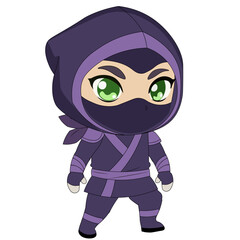 Cute Chibi Ninja Character Design