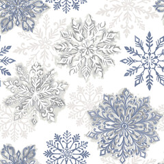 Winter Snowflake Pattern Background