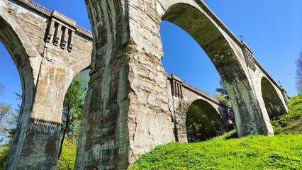 An impressive railway bridge in Poland