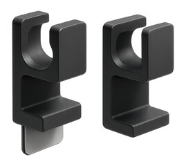 Adhesive clamp blocks provide secure placement without drilling, ideal for rental spaces.