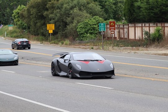 rare lamborghini sesto elemento on the road