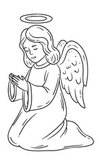 Christmas LineArt Angel
