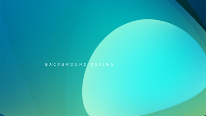 Abstract background. Smooth gradients, teal hues dominate. Minimalist design with rounded shapes, dark areas present. Modern aesthetic.
