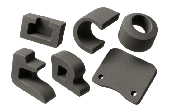 Foam insulators for public transit to minimize noise and vibration.