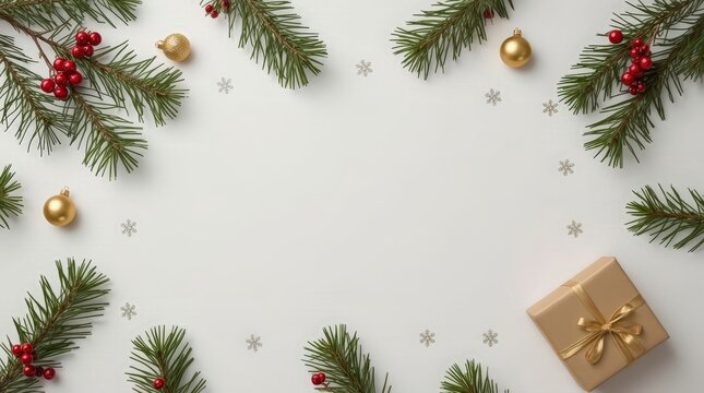 Festive Gift Composition in Minimal Style