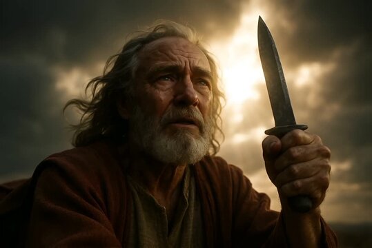 Abraham Raises the Blade as Heaven Holds Its Breath, The Moment Faith Outweighs Fear