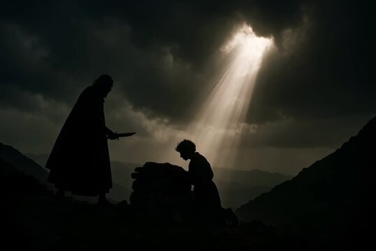 Abraham Raises the Blade as Heaven Holds Its Breath, The Moment Faith Outweighs Fear