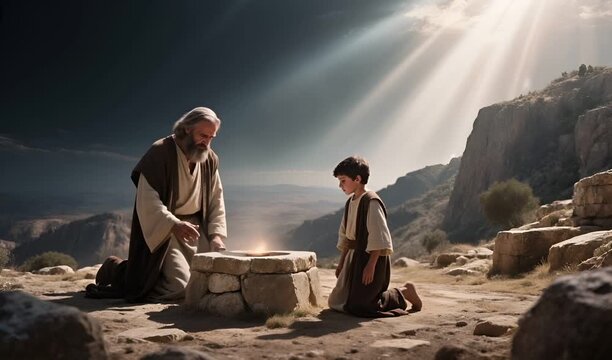 Abraham Raises the Blade as Heaven Holds Its Breath, The Moment Faith Outweighs Fear