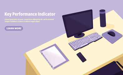 illustration of a workspace to improve key performance indicators