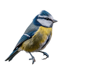 Obraz premium Close-up of a small, colorful bird perched on a surface against a black background