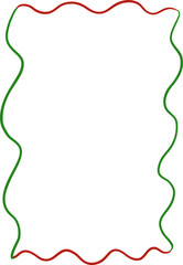 Whimsical Christmas Frame, Hand Drawn Whimsical Christmas Border Decoration