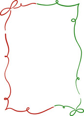 Obraz premium Whimsical Christmas Frame, Hand Drawn Whimsical Christmas Border Decoration