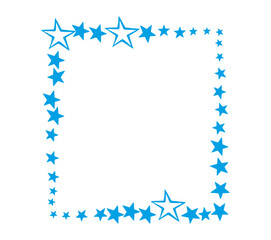 Blue Star Frame  – Vector Border Design