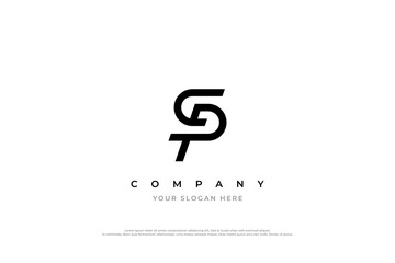 Elegant SP or PS Monogram Logo Design