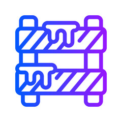 icon fence with style gradient