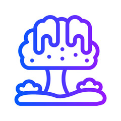 icon tree with style gradient