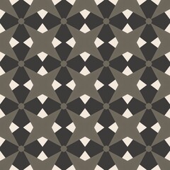An abstract seamless geometric pattern with a retro tile texture and a vintage art deco ornament mosaic