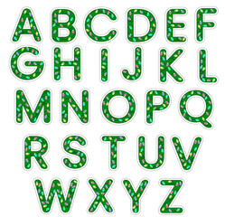 Christmas decorative alphabet A to Z, Layered cutting holiday decoration