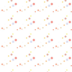 Fototapeta premium Сolor background, colorful vector texture with circles. Splash effect banner. Dotted abstract illustration with blurred drops of rain. Seamless pattern for fabric, textile.