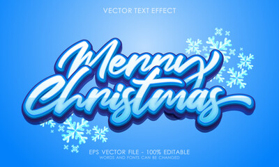 Christmas text effect 3d style concept