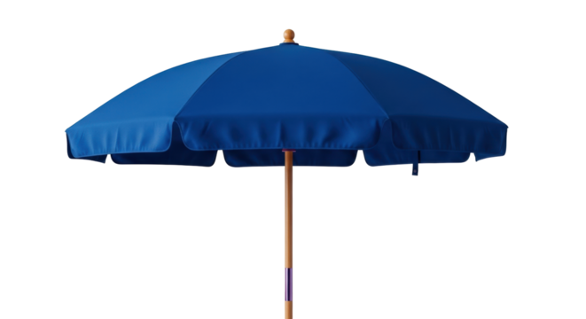 Isolated deep-blue patio umbrella, sun shelter, garden shade provider, beach day accessory