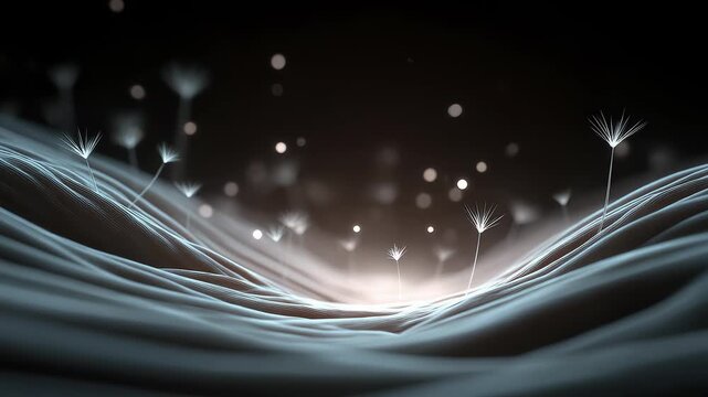 Microscopic World: Fiber Movement and Luminous Dots Intertwined in a Dream