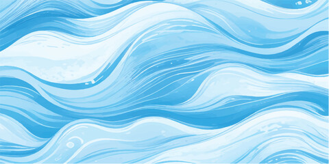 Abstract blue wave background vector illustration with flowing liquid lines for wallpaper design
