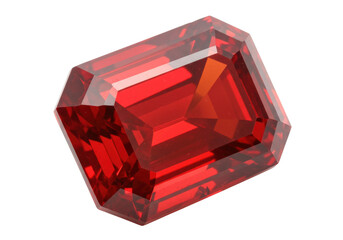 Isolated Red Gemstone Jewelry Design Element, Gem, Gemstone, Ruby, Precious Stone, Cut Stone