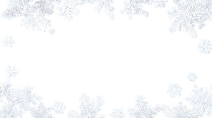 Christmas winter background with snowflakes and festive frame
