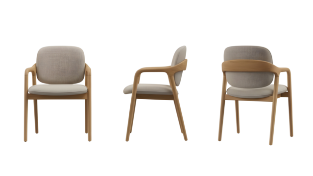 Modern Wooden Dining Chair Set

