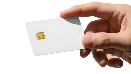 Blank Smart Card in Hand
