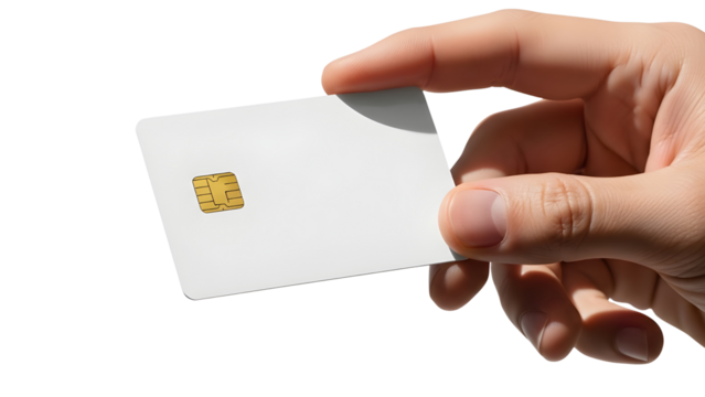 Blank Smart Card in Hand
