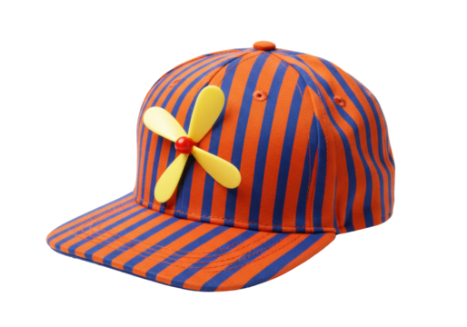 Isolated propeller beanie hat in bright colors for costumes and novelty caps, funny headwear - Powered by Adobe