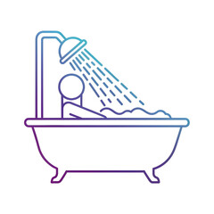 Relaxing Bath Shower Icon
