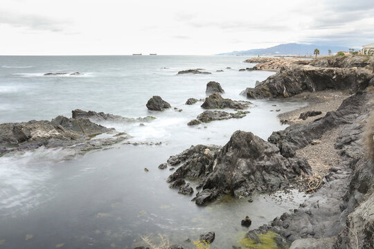 The Coast of Villaricos with cliffs and rocky coves