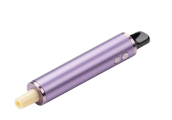 Isolated purple vaporizer on a clean backdrop for e-liquid consumption, simple modern design