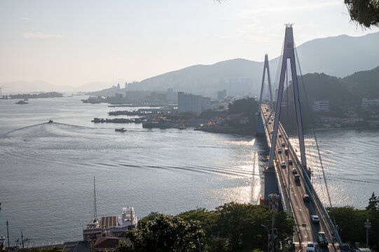 Dolsandaegyo Bridge in Yeosu, Korea
